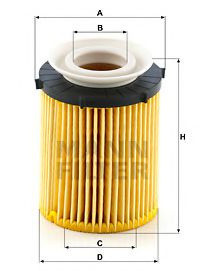 Filtru ulei MERCEDES B-CLASS (W246, W242) (2011 - 2016) MANN-FILTER HU 711/6 z piesa NOUA