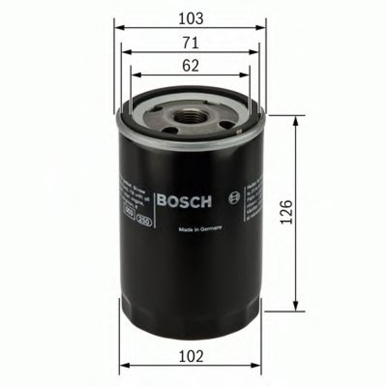 Filtru ulei MITSUBISHI L 200 (K7, K6) (1996 - 2007) BOSCH 0 986 452 042 piesa NOUA