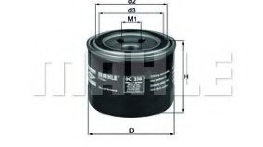 Filtru ulei MITSUBISHI LANCER VI (CJ-CP) (1995 - 2003) MAHLE ORIGINAL OC 230 - produs NOU