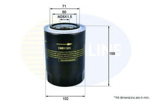 Filtru ulei MITSUBISHI PAJERO III Canvas Top (V6_W, V7_W) (2000 - 2006) COMLINE CMB11351 piesa NOUA