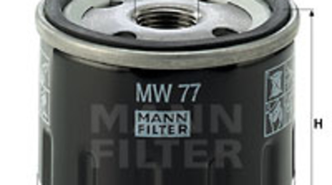 Filtru ulei (MW77 MANN-FILTER) APRILIA MOTORCYCLES,CAGIVA MOTORCYCLES,DUCATI MOTORCYCLES,GILERA MOTORCYCLES,LAVERDA MOTORCYCLES,MALAGUTI MOTORCYCLES,PEUGEOT MOTORCYCLES,PIAGGIO MOTORCYCLES