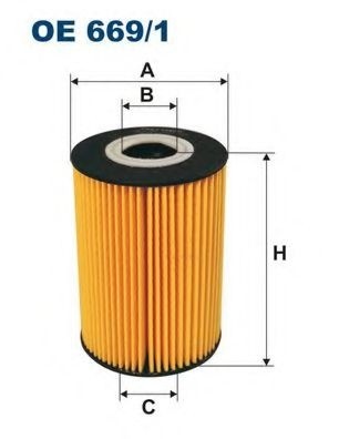 Filtru ulei NISSAN INTERSTAR platou / sasiu (2003 - 2016) FILTRON OE669/1 piesa NOUA