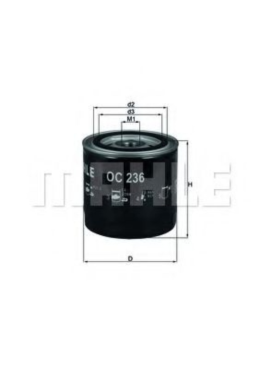 Filtru ulei NISSAN NAVARA (D40) (2004 - 2016) MAHLE ORIGINAL OC 236 piesa NOUA