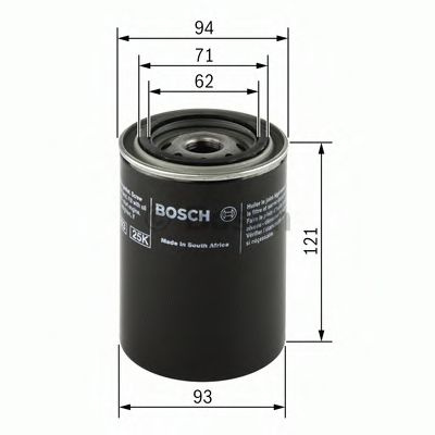 Filtru ulei NISSAN PICK UP II (D21) (1985 - 1998) BOSCH 0 986 452 005 piesa NOUA