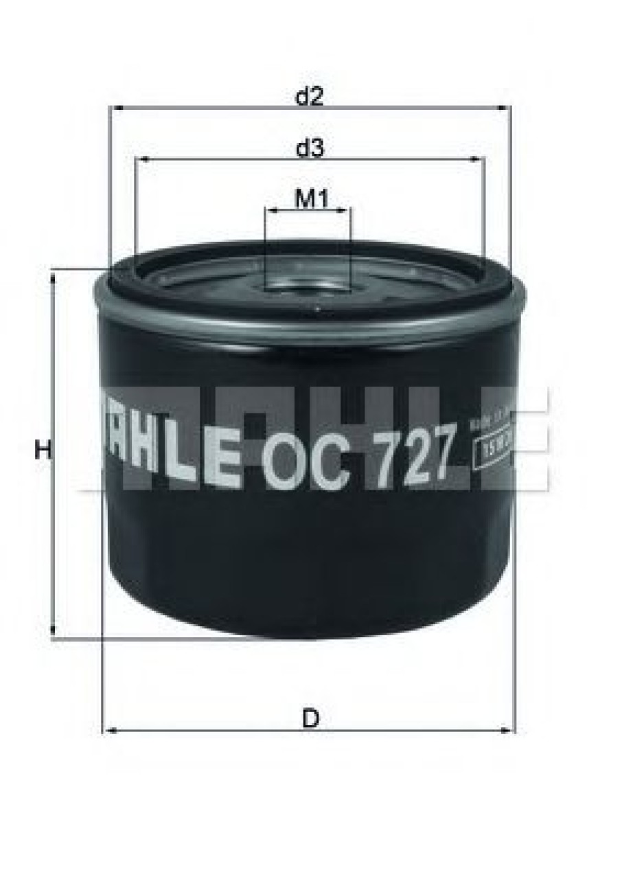 Filtru ulei NISSAN PRIMERA (P12) (2002 - 2016) MAHLE ORIGINAL OC 727 piesa NOUA