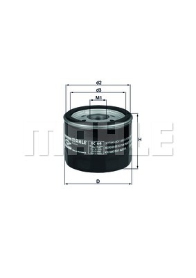 Filtru ulei (OC64 MAHLE KNECHT)