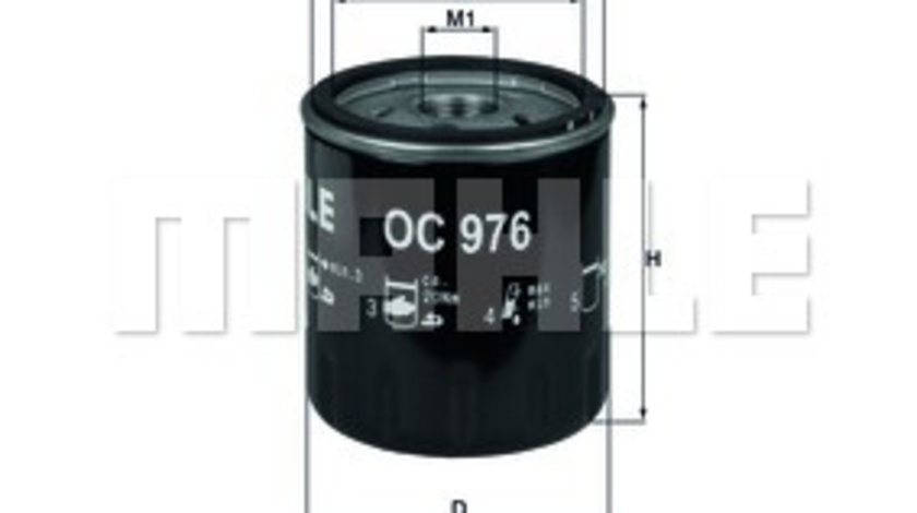 Filtru ulei (OC976MAHLE MAHLE KNECHT) ALPINE,ARO,BMW,CHEVROLET,Citroen,DAEWOO,DAF,DAIHATSU,DS,FIAT,FORD USA,FSO,GEO,HYUNDAI,IVECO,JEEP,LADA,LANCIA,LDV,MAHINDRA,MEGA,NISSAN,OPEL,PEUGEOT,PIAGGIO,PONTIAC