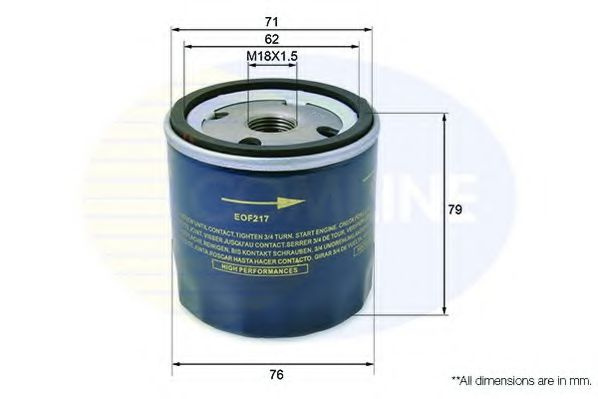 Filtru ulei OPEL ASTRA G Cabriolet (F67) (2001 - 2005) COMLINE EOF217 piesa NOUA