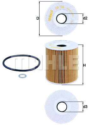 Filtru ulei (OX156D MAHLE KNECHT) BMW,LAND ROVER