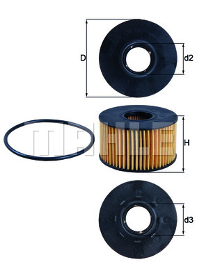 Filtru ulei (OX191D MAHLE KNECHT) FORD,JAGUAR,LDV,LTI