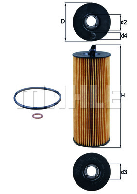 Filtru ulei (OX3614D MAHLE KNECHT) BMW