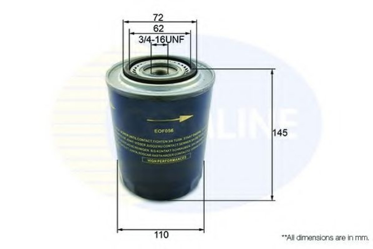 Filtru ulei PEUGEOT BOXER caroserie (244) (2001 - 2016) COMLINE EOF056 piesa NOUA