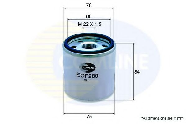 Filtru ulei PEUGEOT BOXER platou / sasiu (2006 - 2016) COMLINE EOF280 piesa NOUA