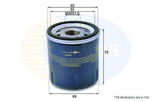 Filtru ulei RENAULT CLIO II (BB0/1/2, CB0/1/2) (1998 - 2005) COMLINE EOF042 piesa NOUA