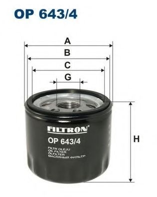Filtru ulei RENAULT ESPACE IV (JK0/1) (2002 - 2015) FILTRON OP643/4 piesa NOUA