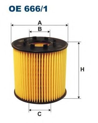 Filtru ulei RENAULT LAGUNA II (BG0/1) (2001 - 2016) FILTRON OE666/1 piesa NOUA