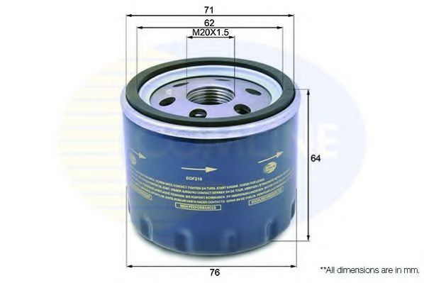 Filtru ulei RENAULT MEGANE I Break (KA0/1) (1999 - 2003) COMLINE EOF216 piesa NOUA