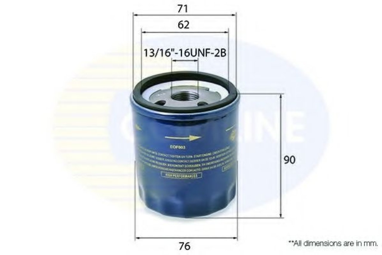 Filtru ulei ROVER 25 (RF) (1999 - 2005) COMLINE EOF003 piesa NOUA