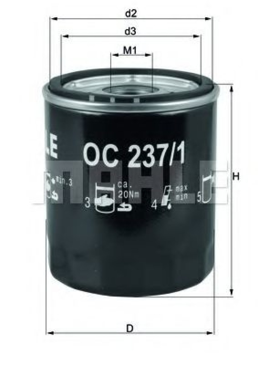 Filtru ulei ROVER 45 (RT) (2000 - 2005) KNECHT OC 237/1 piesa NOUA