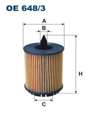Filtru ulei SAAB 9-3 Cabriolet (YS3F) (2003 - 2016) FILTRON OE648/3 piesa NOUA
