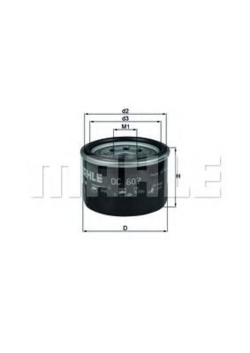 Filtru ulei SMART FORTWO Cupe (451) (2007 - 2016) MAHLE ORIGINAL OC 607 piesa NOUA