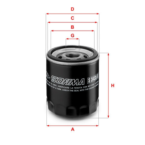 Filtru Ulei Sofima Chrysler S 3435 R