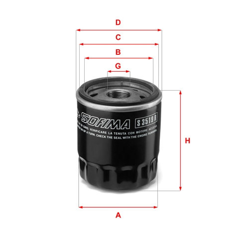 Filtru Ulei Sofima Chrysler S 3519 R
