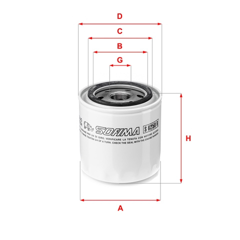 Filtru Ulei Sofima Chrysler S 6250 R