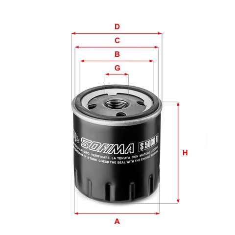 Filtru Ulei Sofima Citroën S 5030 R