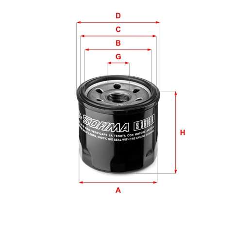 Filtru Ulei Sofima General Motors S 3616 R