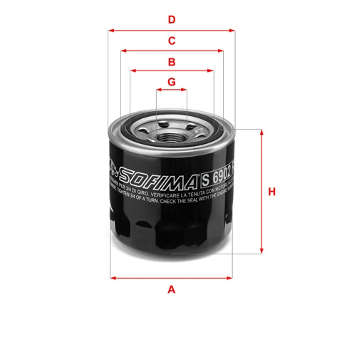 Filtru Ulei Sofima Hyundai S 6902 R