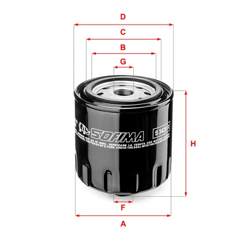 Filtru Ulei Sofima Vag S 3425 R