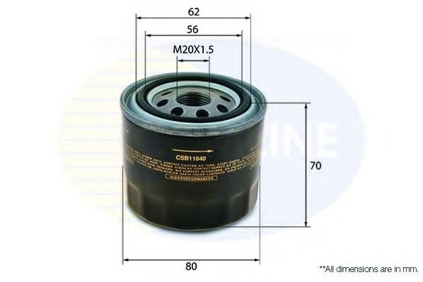 Filtru ulei SUBARU IMPREZA Limuzina (GD) (1999 - 2016) COMLINE CSB11840 piesa NOUA