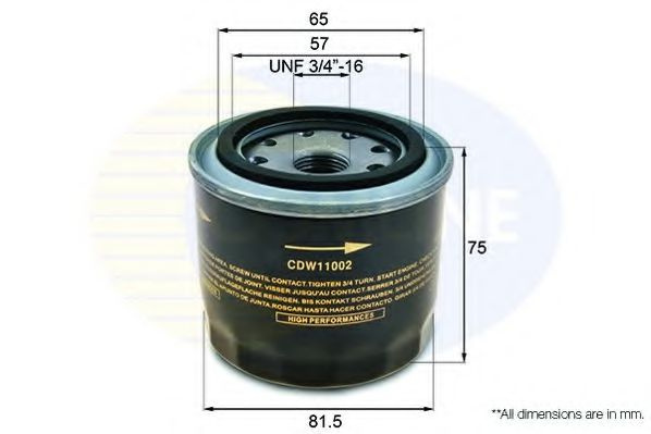 Filtru ulei SUZUKI ALTO (HA24) (2004 - 2009) COMLINE CDW11002 piesa NOUA