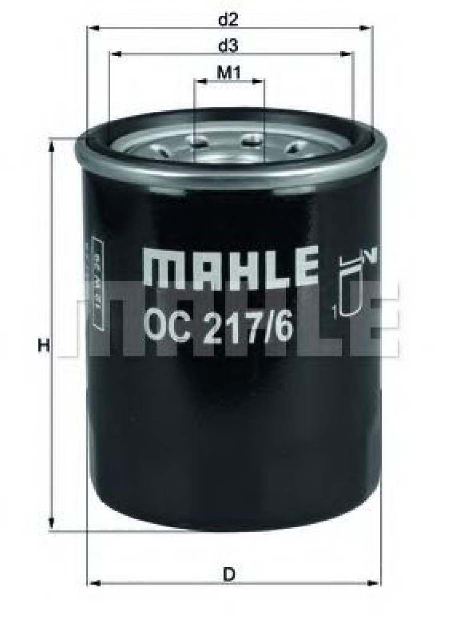 Filtru ulei SUZUKI JIMNY (FJ) (1998 - 2016) MAHLE ORIGINAL OC 217/6 piesa NOUA