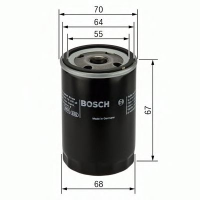 Filtru ulei SUZUKI WAGON R+ (EM) (1997 - 2000) BOSCH 0 986 452 058 piesa NOUA