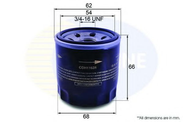 Filtru ulei SUZUKI WAGON R+ (EM) (1997 - 2000) COMLINE CDH11631 piesa NOUA