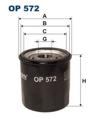 Filtru ulei TOYOTA AURIS (NRE15, ZZE15, ADE15, ZRE15, NDE15) (2006 - 2012) FILTRON OP572 piesa NOUA