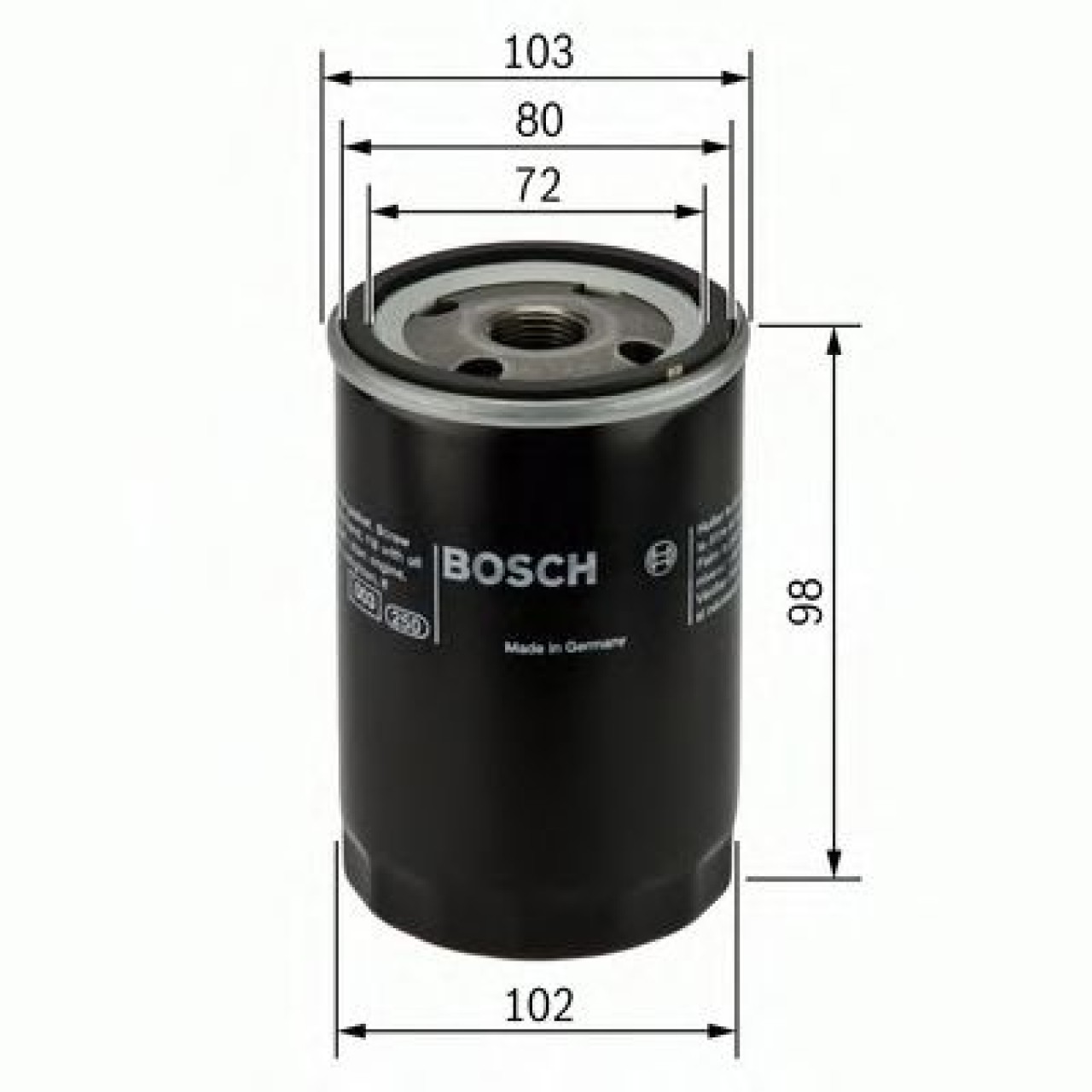 Filtru ulei TOYOTA AVENSIS (T25) (2003 - 2008) BOSCH 0 451 103 365 piesa NOUA