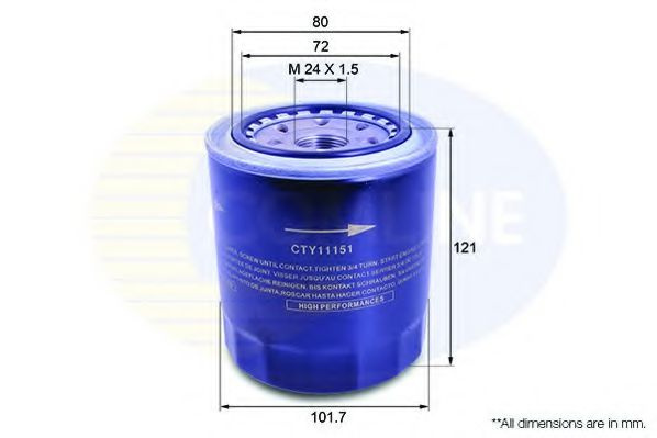 Filtru ulei TOYOTA LAND CRUISER 90 (J9) (1995 - 2016) COMLINE CTY11151 piesa NOUA
