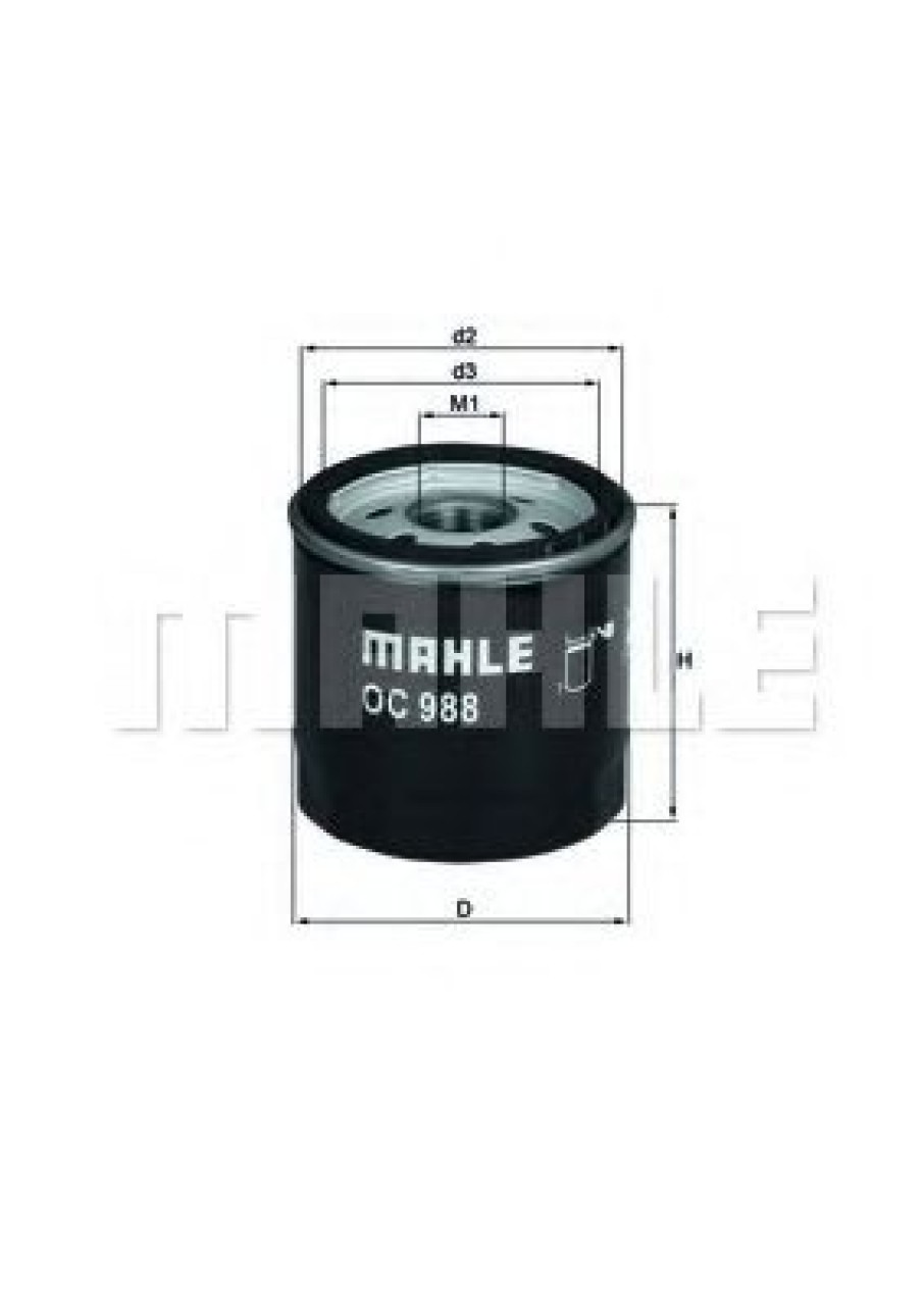 Filtru ulei TOYOTA YARIS (P9) (2005 - 2013) MAHLE ORIGINAL OC 988 piesa NOUA