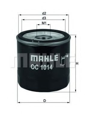 Filtru ulei VOLVO S80 II (AS) (2006 - 2016) MAHLE ORIGINAL OC 1014 piesa NOUA