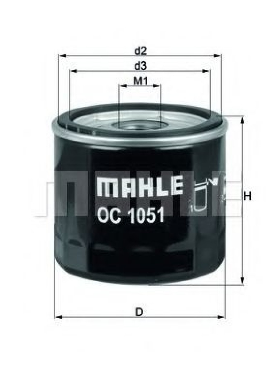 Filtru ulei VOLVO V70 III (BW) (2007 - 2016) MAHLE ORIGINAL OC 1051 piesa NOUA