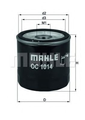 Filtru ulei VOLVO XC60 (2008 - 2016) MAHLE ORIGINAL OC 1014 piesa NOUA