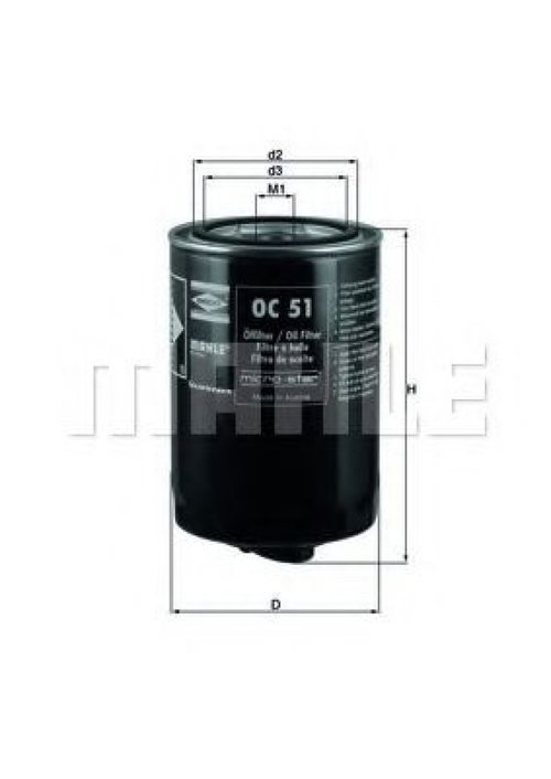 Filtru ulei VW CADDY II Combi (9K9B) (1995 - 2004) KNECHT OC 51 piesa NOUA