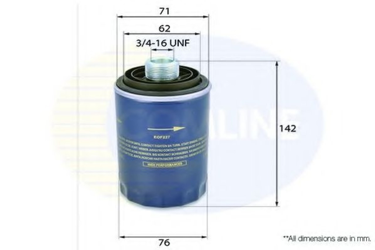 Filtru ulei VW JETTA III (1K2) (2005 - 2010) COMLINE EOF227 piesa NOUA