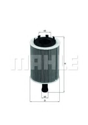 Filtru ulei VW MULTIVAN V (7HM, 7HN, 7HF, 7EF, 7EM, 7EN) (2003 - 2015) MAHLE ORIGINAL OX 188D piesa ...