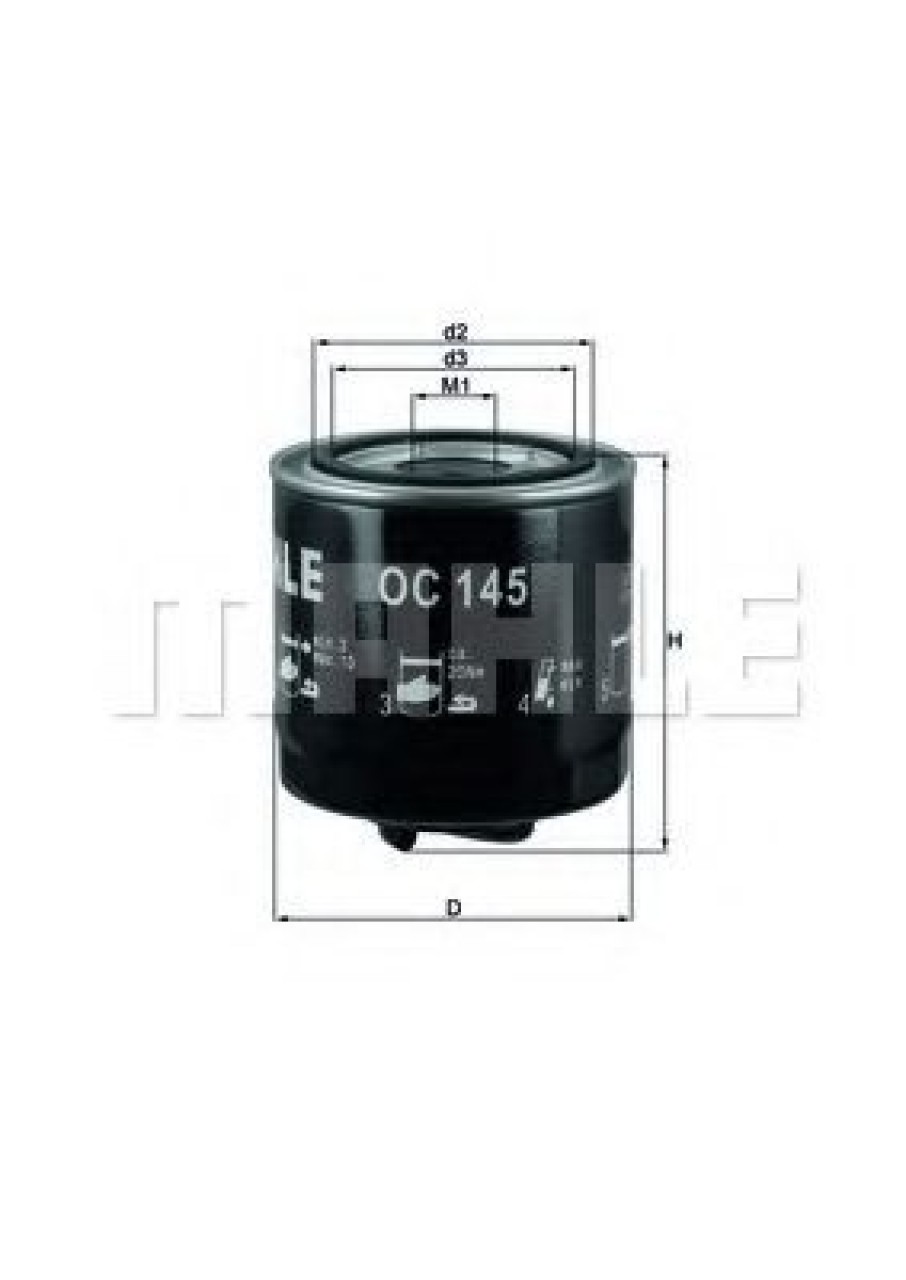 Filtru ulei VW POLO (6N2) (1999 - 2001) MAHLE ORIGINAL OC 145 piesa NOUA