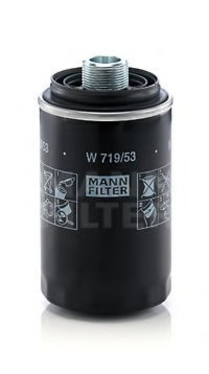 Filtru ulei VW TRANSPORTER V platou / sasiu (7JD, 7JE, 7JL, 7JY, 7JZ, 7FD) (2003 - 2016) MANN-FILTER W 719/53 piesa NOUA