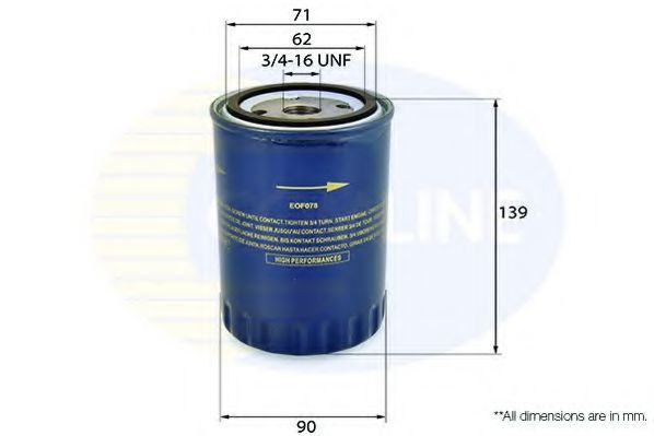 Filtru ulei VW VENTO (1H2) (1991 - 1998) COMLINE EOF078 piesa NOUA